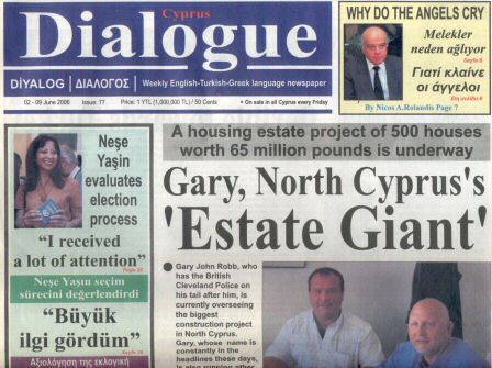 Newspaper 'Dialogue', weekly trilingual (Greek-Turkish-English) newspaper. A genuine attempt for breaking the ice between two nations of separated Cyprus.
