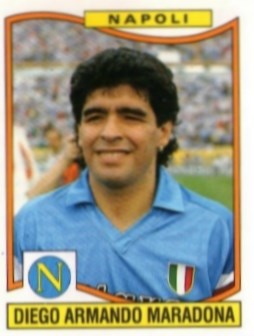 Diego Maradona - a Panini card