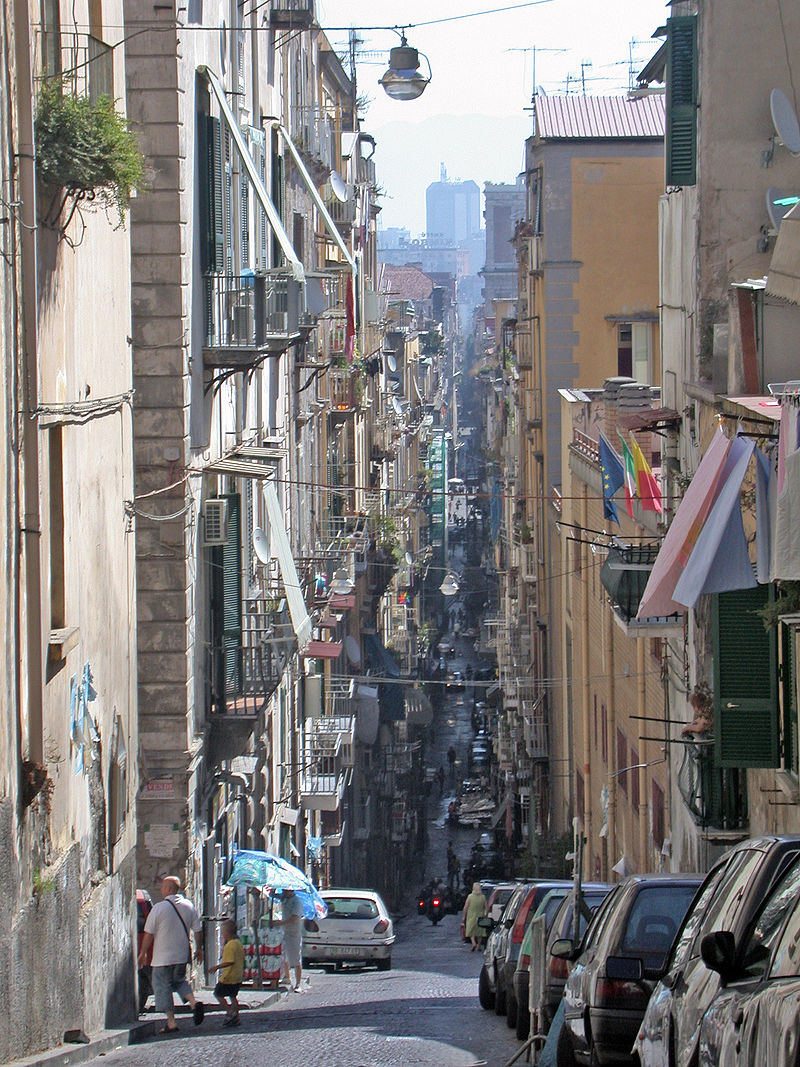 Spaccanapoli, Naples - one of the arterial streets of the historic city centre and an iconic view that describes Naples